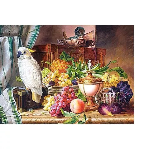 Castorland dėlionė Copy of Still Life With Fruit and a Cockatoo, Josef Schuster 3000 det.