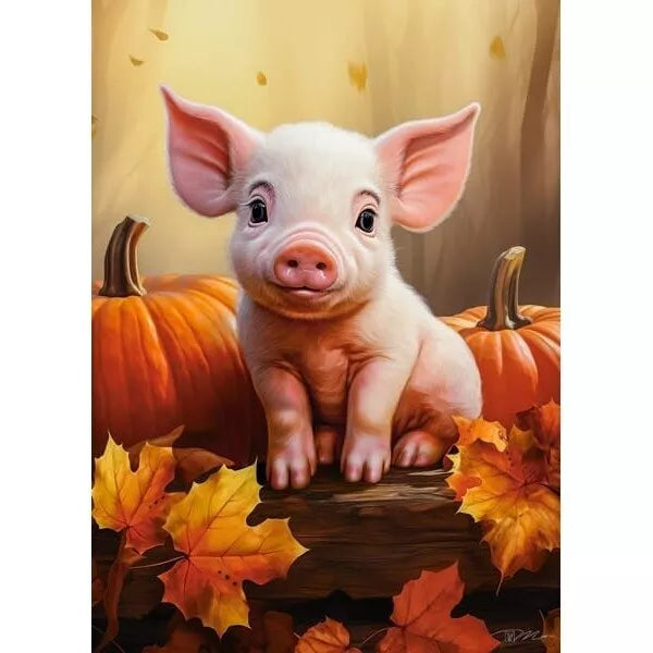 Castorland dėlionės Cute Fall Piglet 60 det.