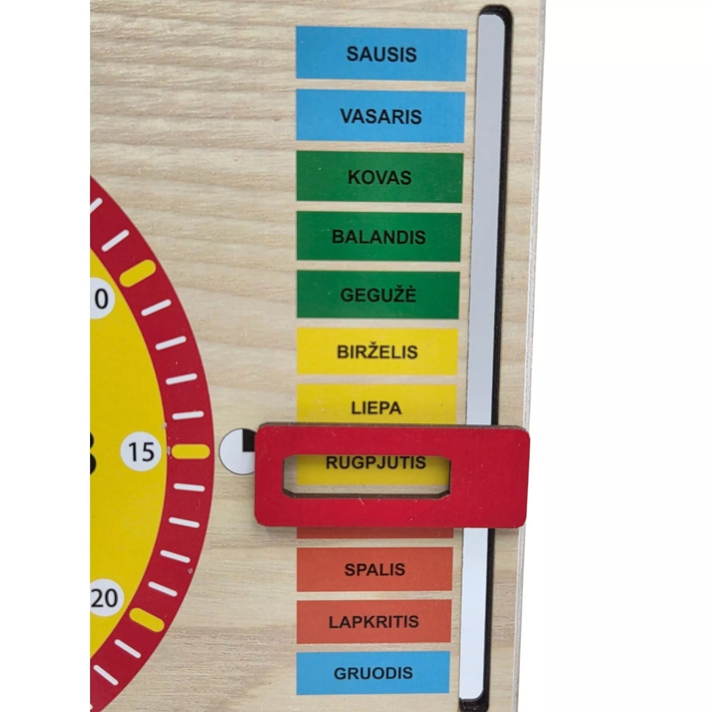 Master Wood lavinamasis Laikrodis kalendorius Lietuviškas