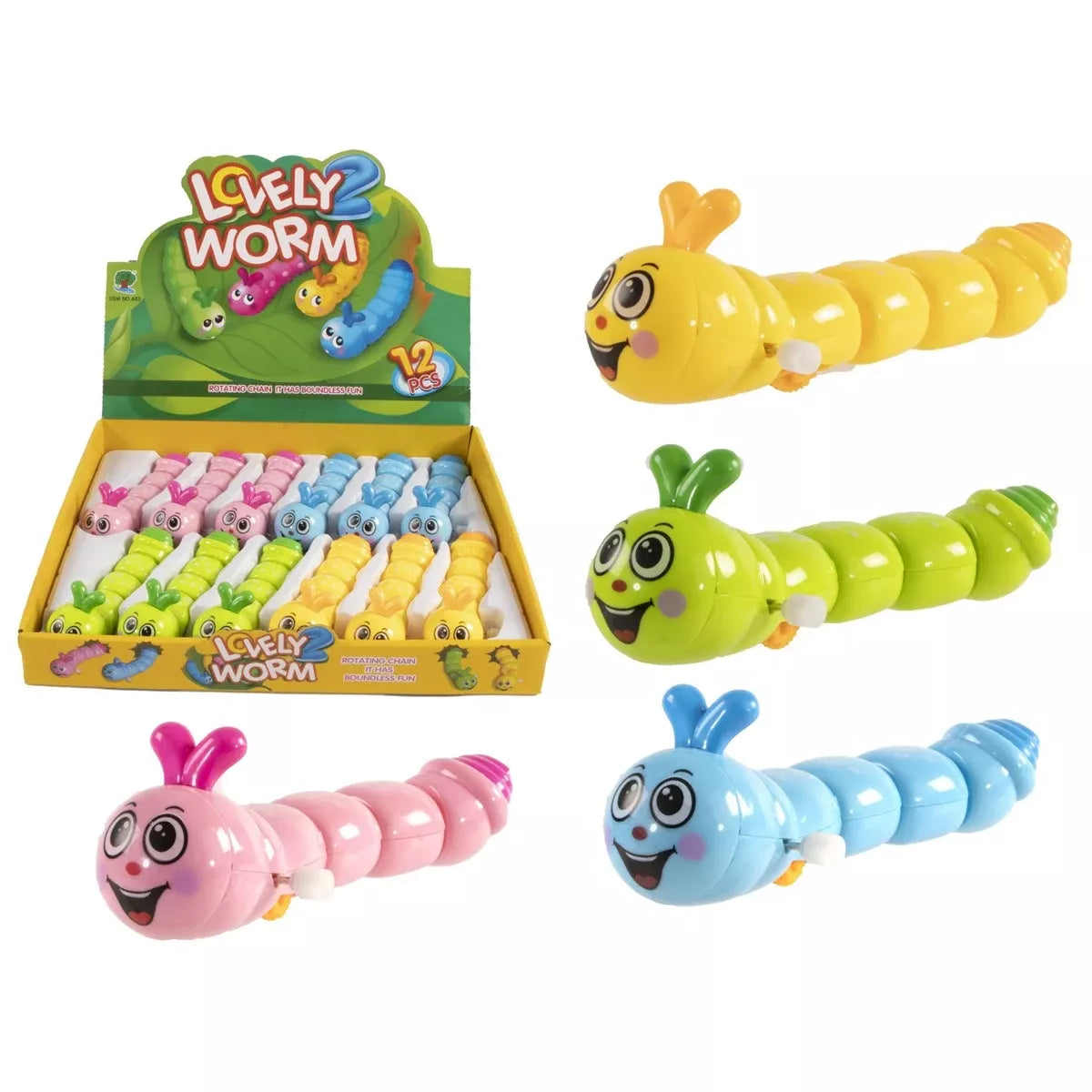 Prisukamas spalvotas vikšras 15 cm