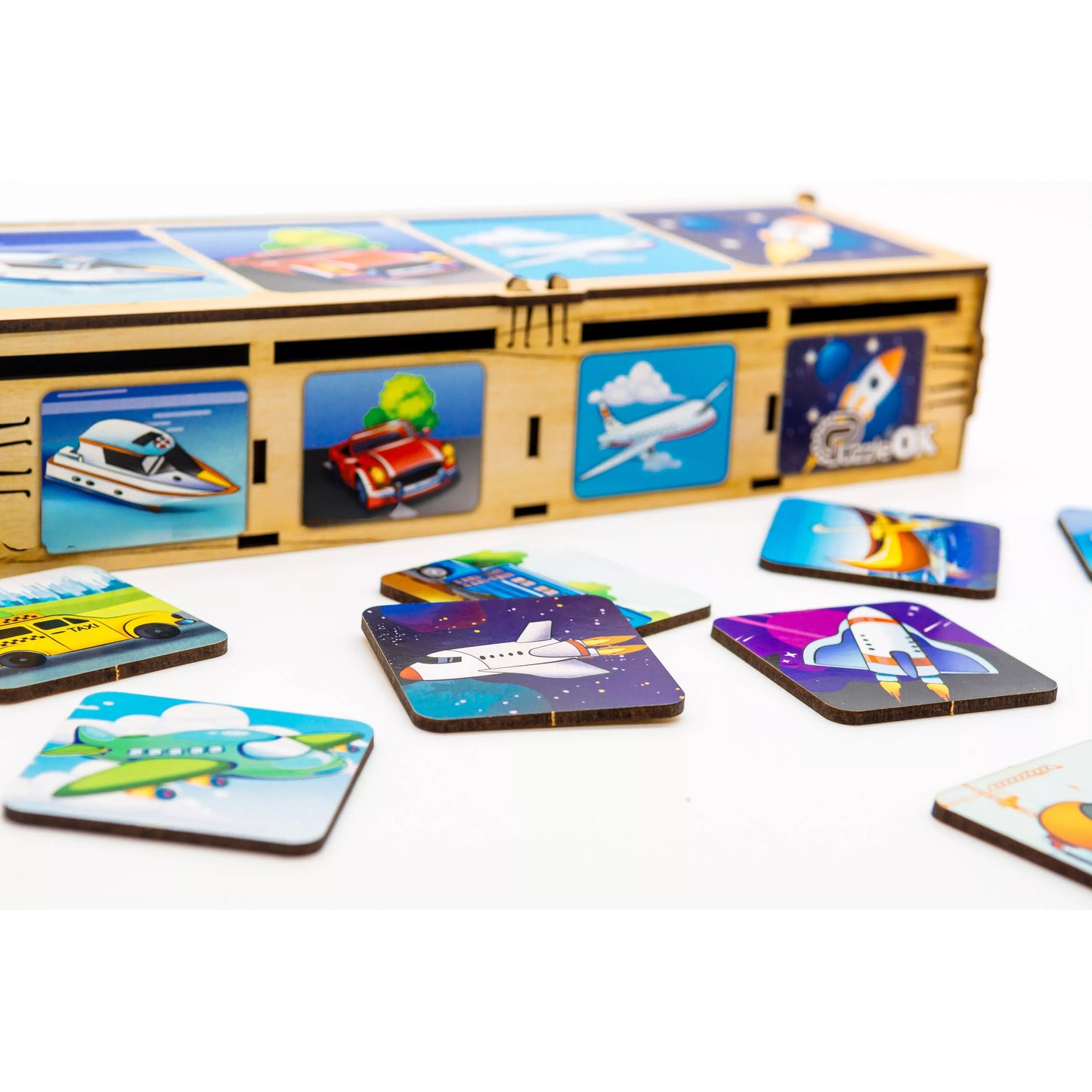 PuzzleOK rūšiuokliai Montessori Transportas