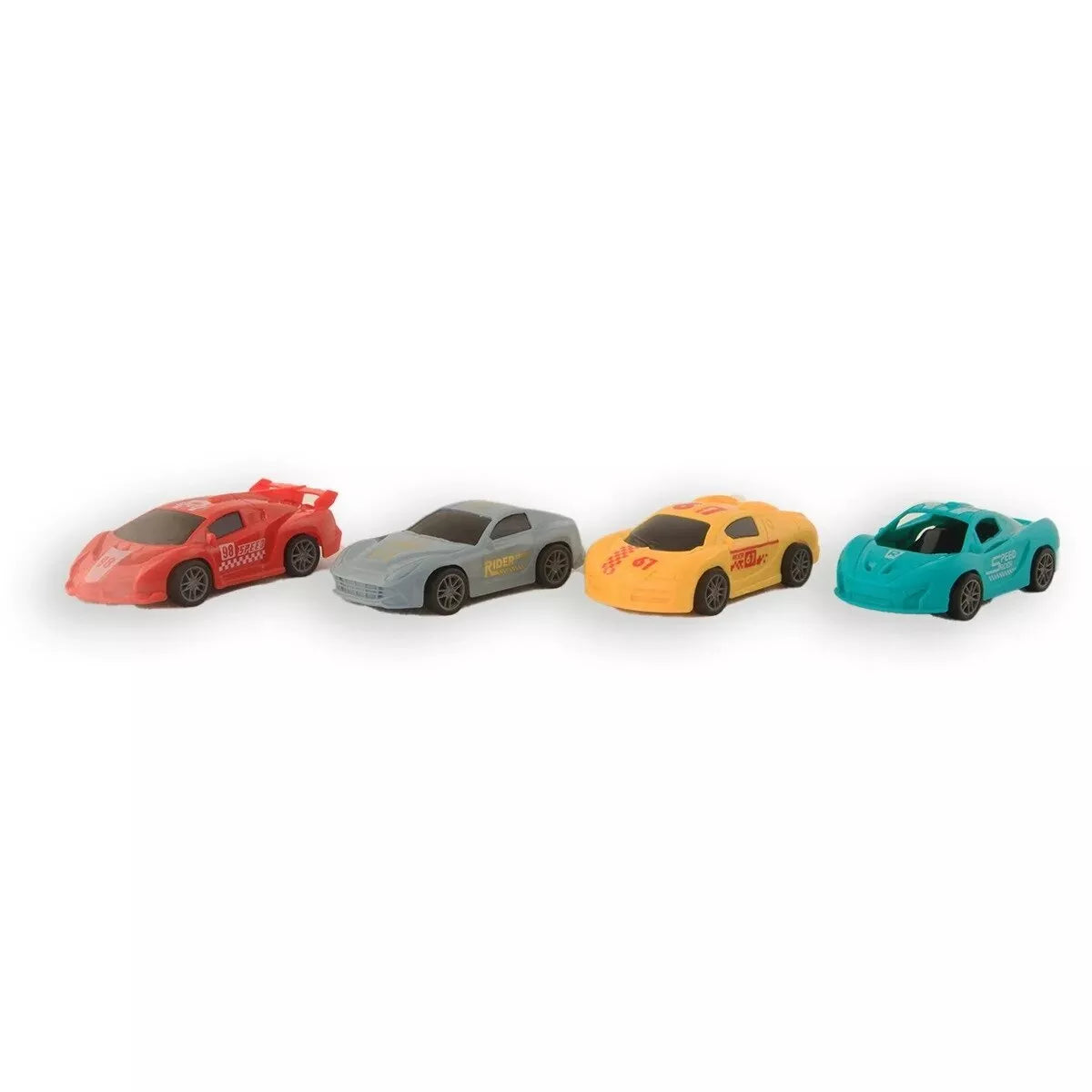 Spalvotų mašinėlių rinkinys 9cm 4 vnt