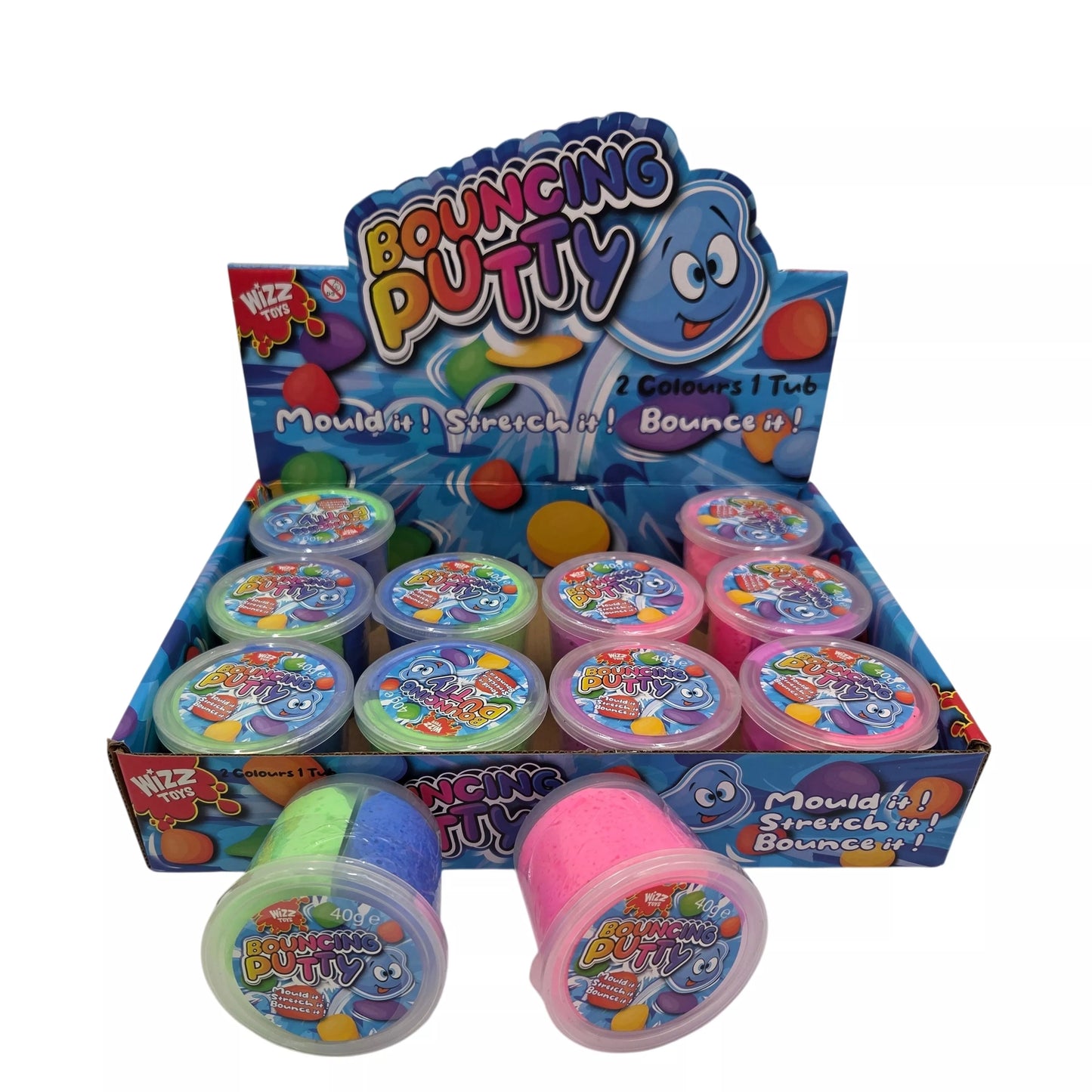 WIZZ TOYS lengva lipdymo masė, 2 spalvos