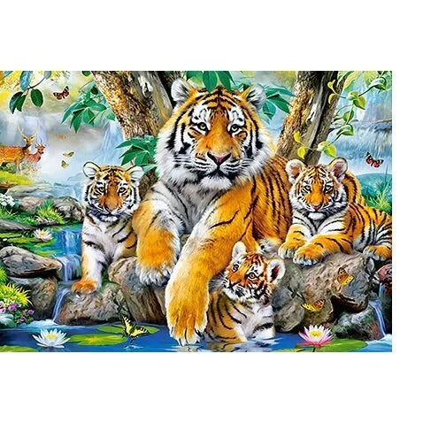 Castorland dėlionė Tigers by the Stream 120 det.