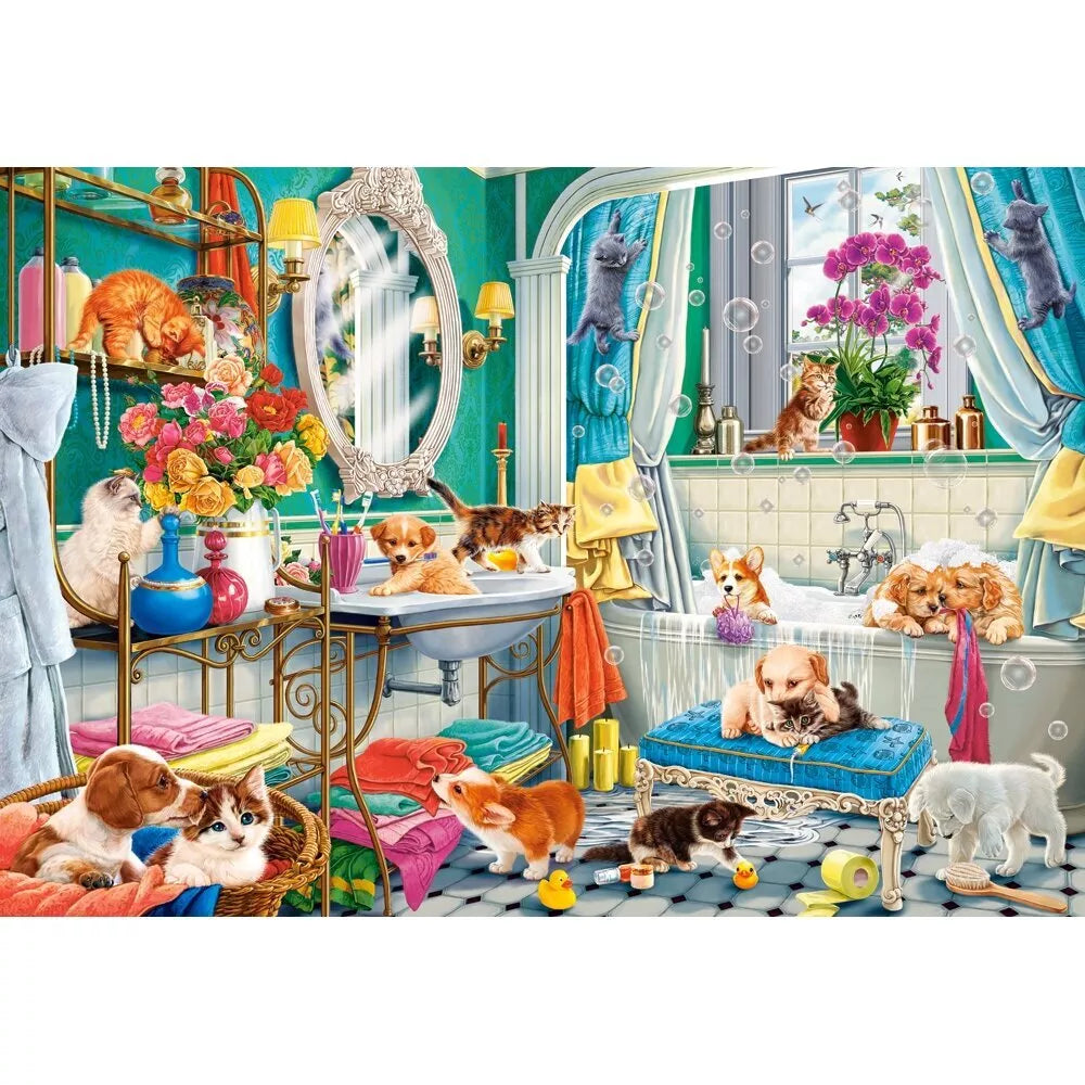 Castorland dėlionė Crazy Pet Bath 1500 det.