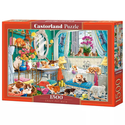 Castorland dėlionė Crazy Pet Bath 1500 det.