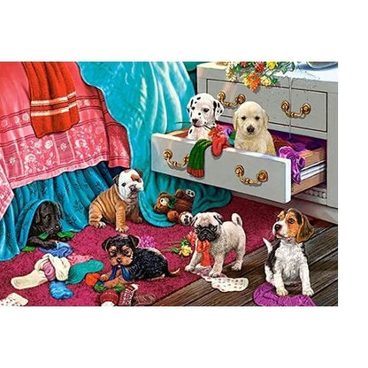 Castorland dėlionė Puppies In The Bedroom 300 det.