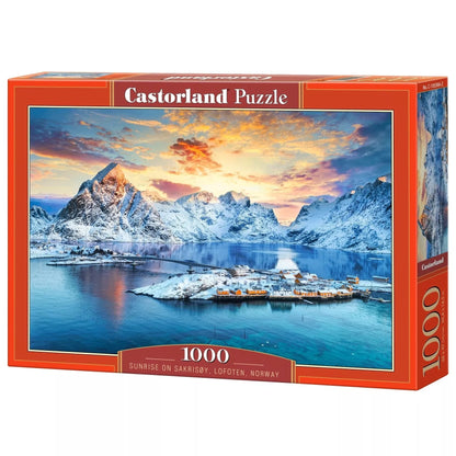 Castorland dėlionė Sunrise on Sakrisøy, Lofoten, Norway 1000 det