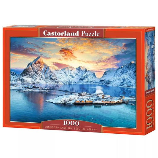 Castorland dėlionė Sunrise on Sakrisøy, Lofoten, Norway 1000 det