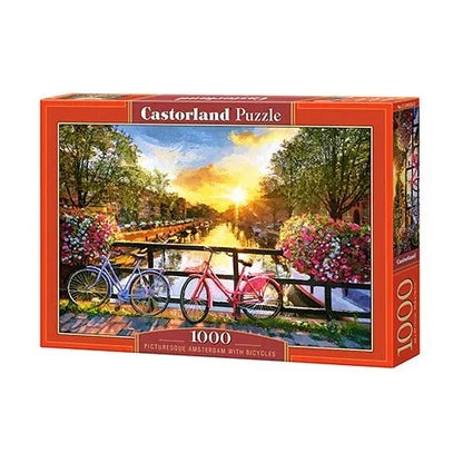 Castorland dėllionė  PICTURESQUE AMSTERDAM  WITH BICYCLES  1000 det.