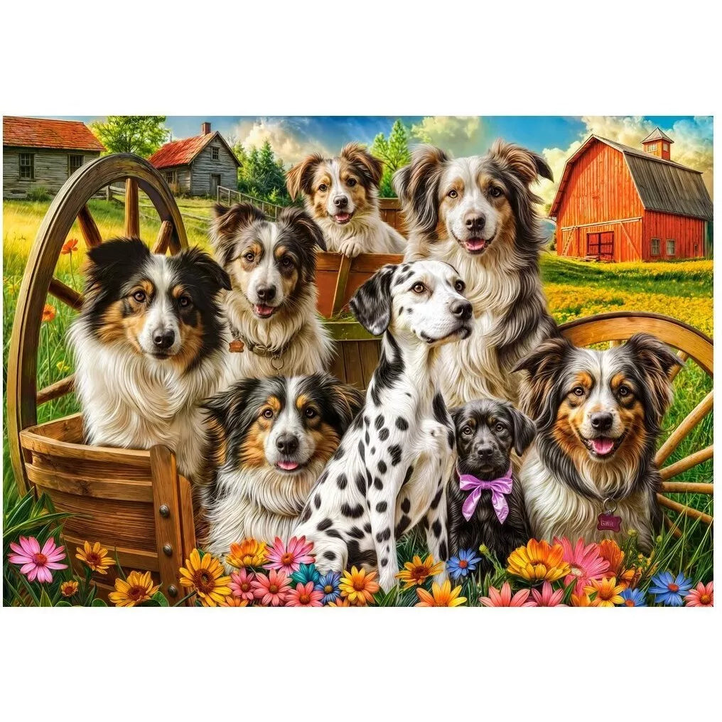 Castorland dėlionė Happy Dogs In The Countryside 1000 det