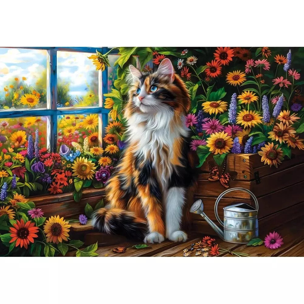 Castorland dėlionė Blooming Cat Meditation 1000 det