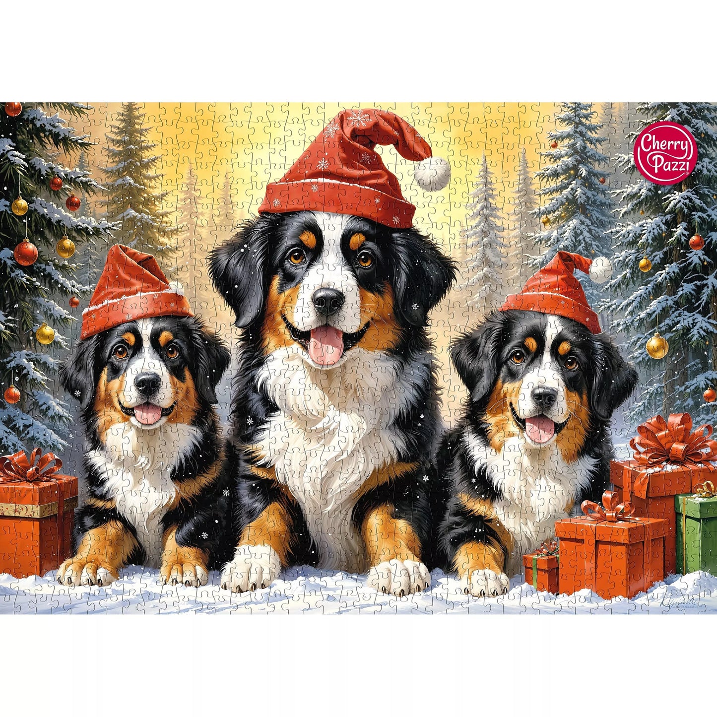 CherryPazzi dėlionė Holiday Puppies 1000 det