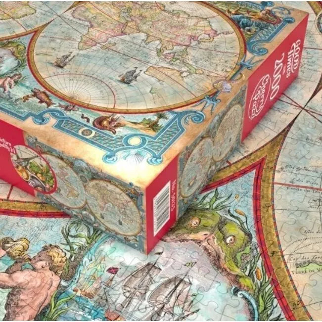 CherryPazzi dėlionė Great Discoveries World Map 2000 det.