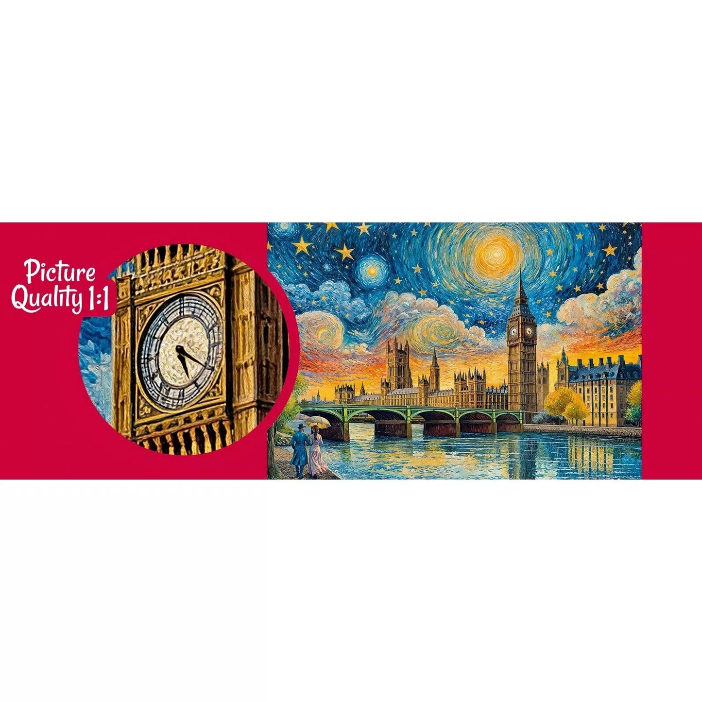 CherryPazzi dėlionė Impressionist Sky over London 1000 det