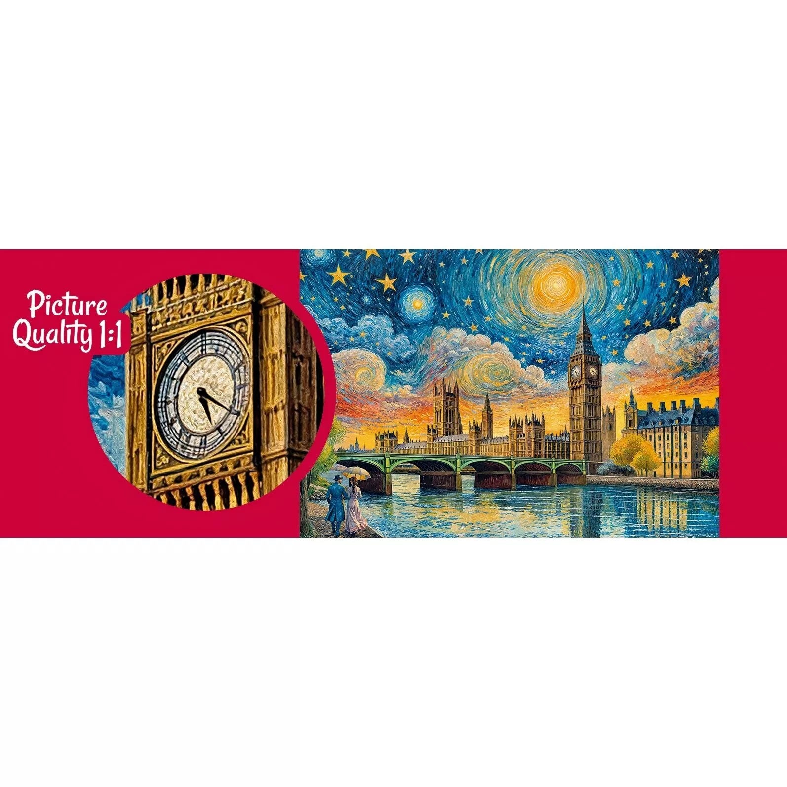 CherryPazzi dėlionė Impressionist Sky over London 1000 det