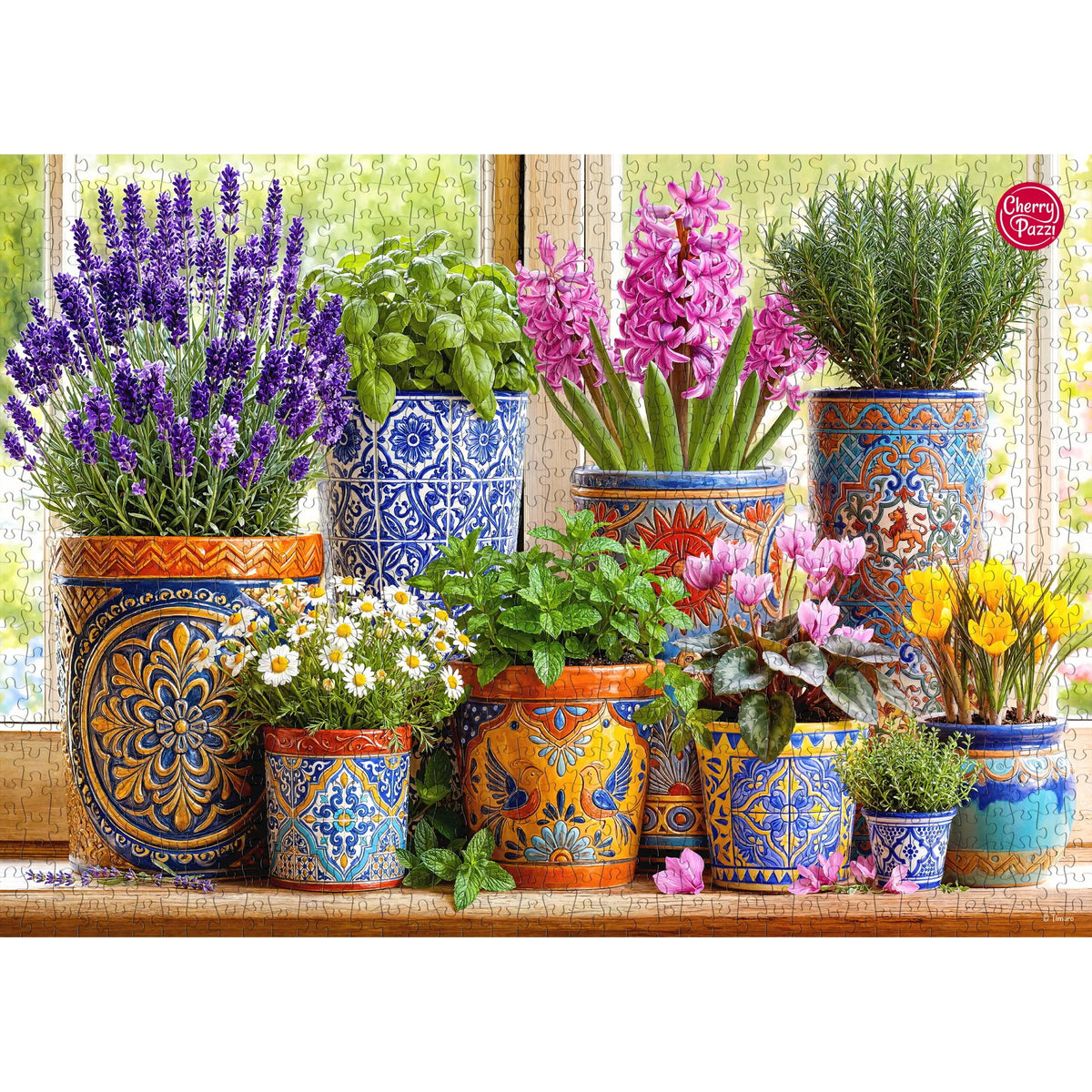 CherryPazzi dėlionė  Pottery in Bloom 1000 det