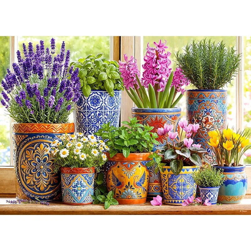 CherryPazzi dėlionė  Pottery in Bloom 1000 det