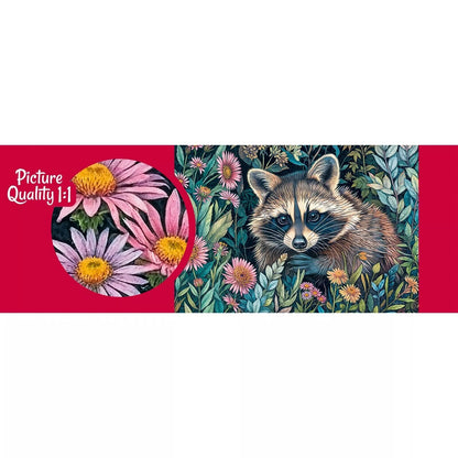 CherryPazzi dėlionė Raccon in Flowers 1000 det