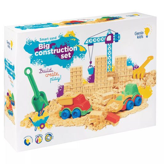 Genio kids rinkinys išmanusis smėlis su smėliadėže Big Construction 1 kg