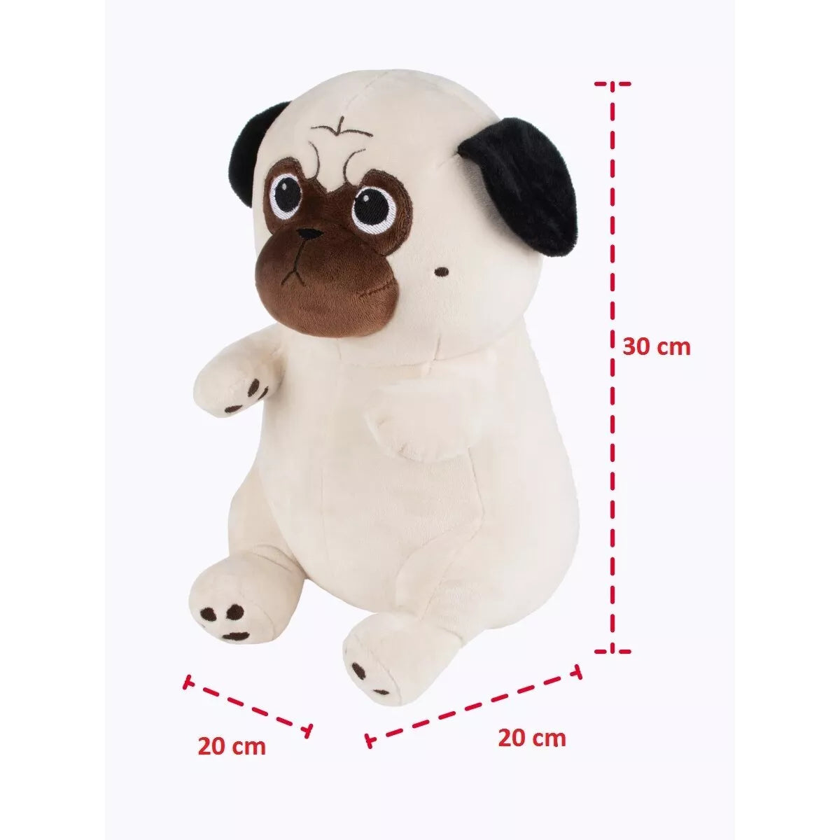 Fancy minkštas žaislas šuo mopsas Moteko 30 cm