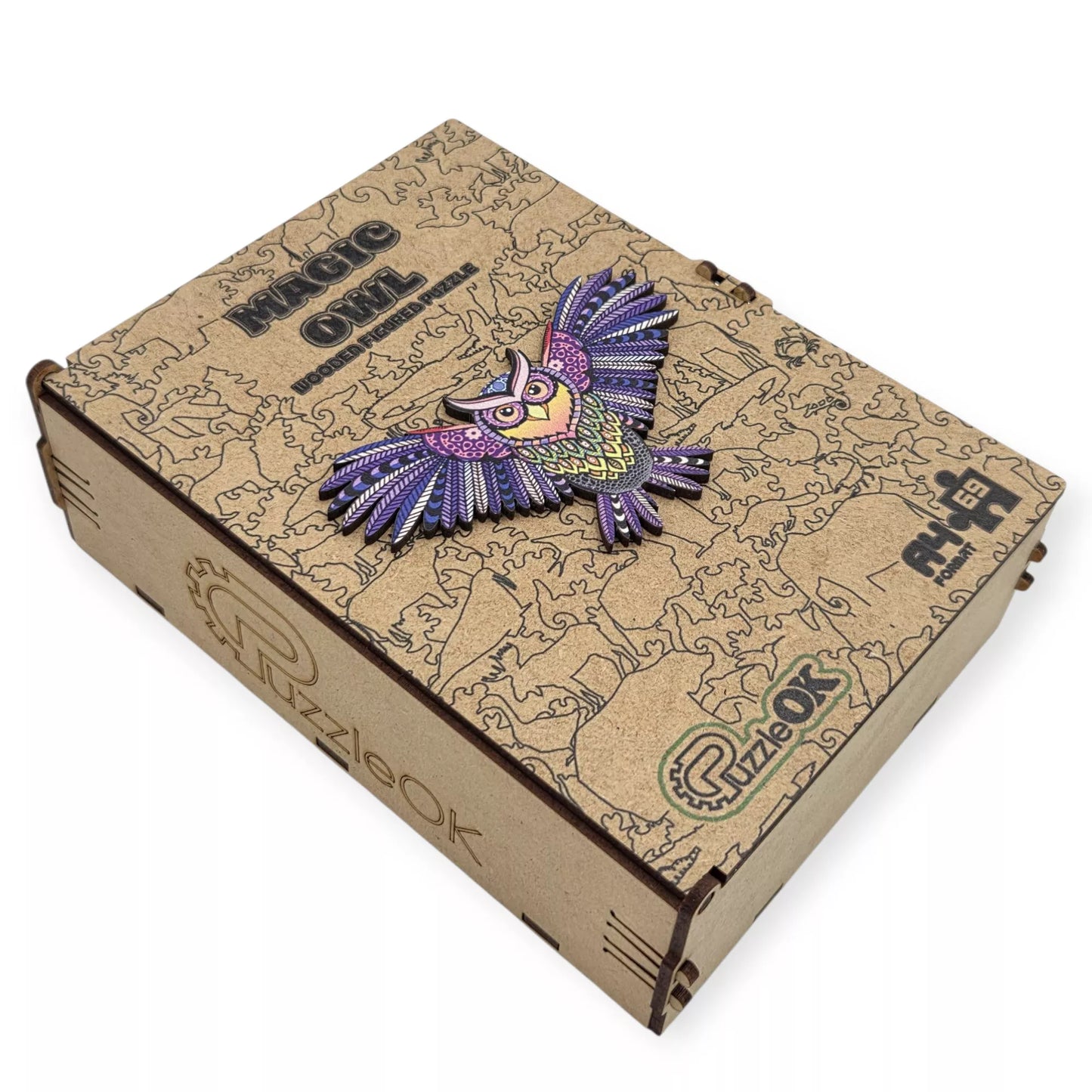 PUZZLEOK medinė dėlionė Magiška pelėda 69 det