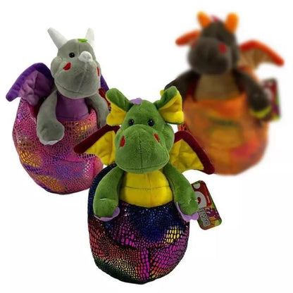 Minkštas drakonas kiaušinyje 20 cm