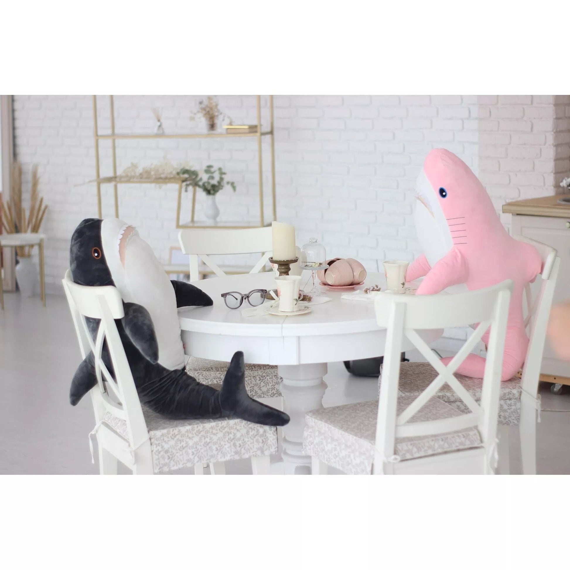 Fancy minkštas ryklys rožinis 98 cm