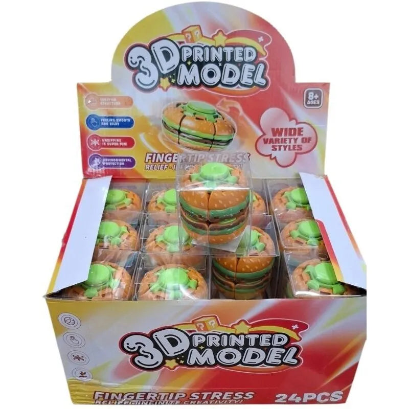 Press Gyroball – hamburger formos sukamasis fidget žaislas