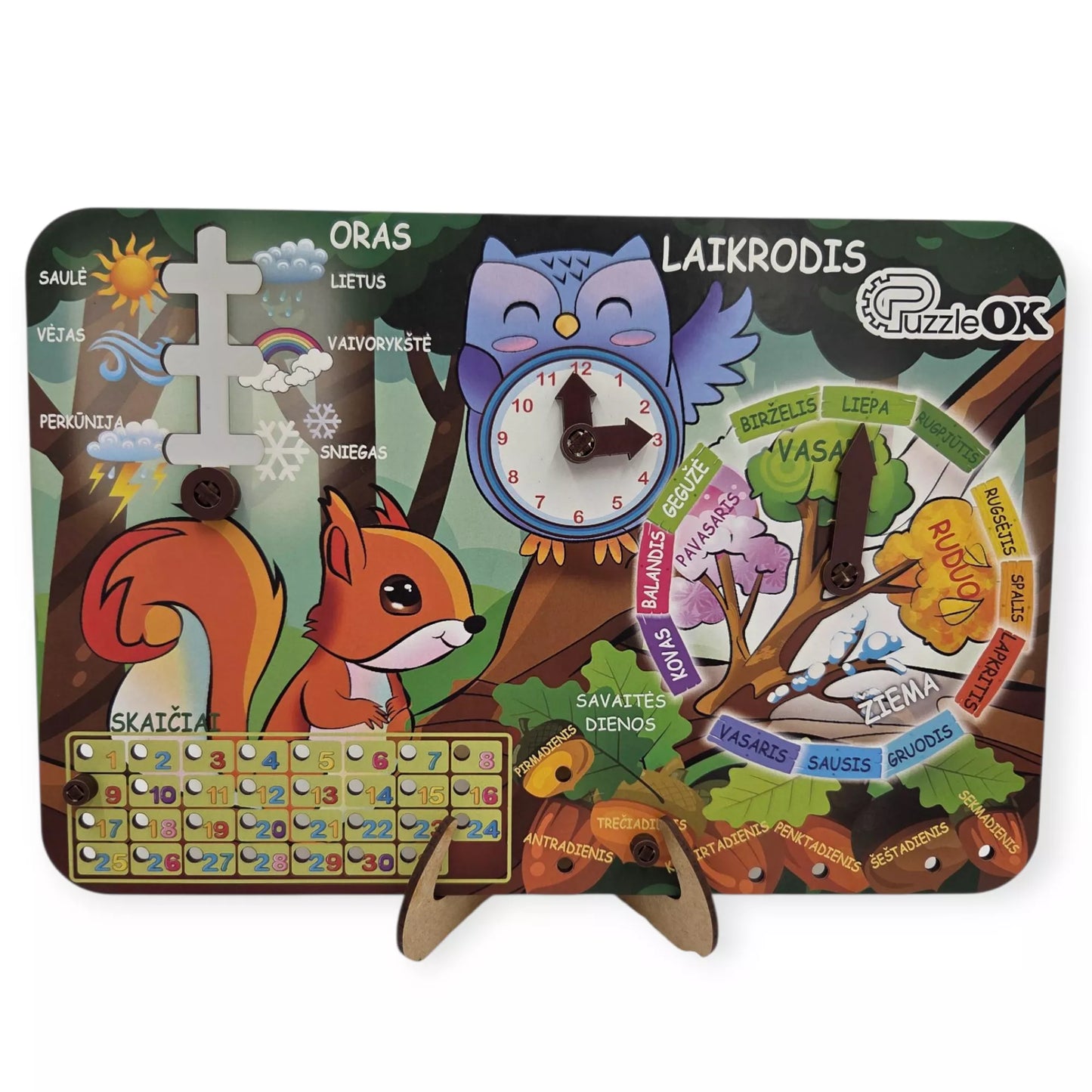 PuzzleOK lavinamasis Pažintinis kalendorius lietuviškas