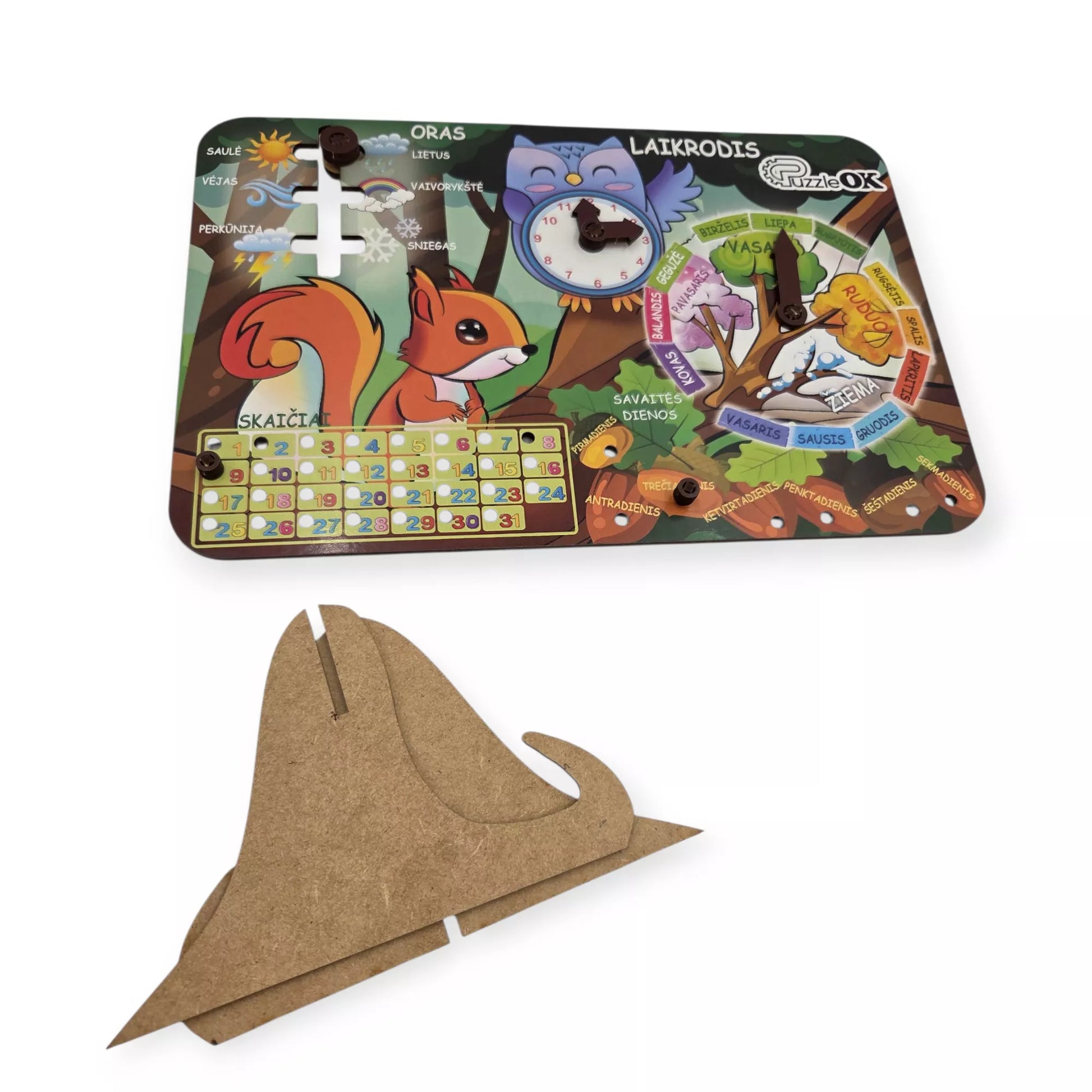PuzzleOK lavinamasis Pažintinis kalendorius lietuviškas
