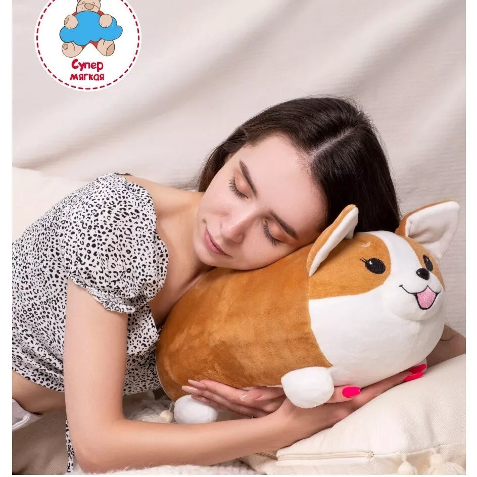 Fancy minkštas žaislas pagalvė šuo korgis Cinamonas 41 cm